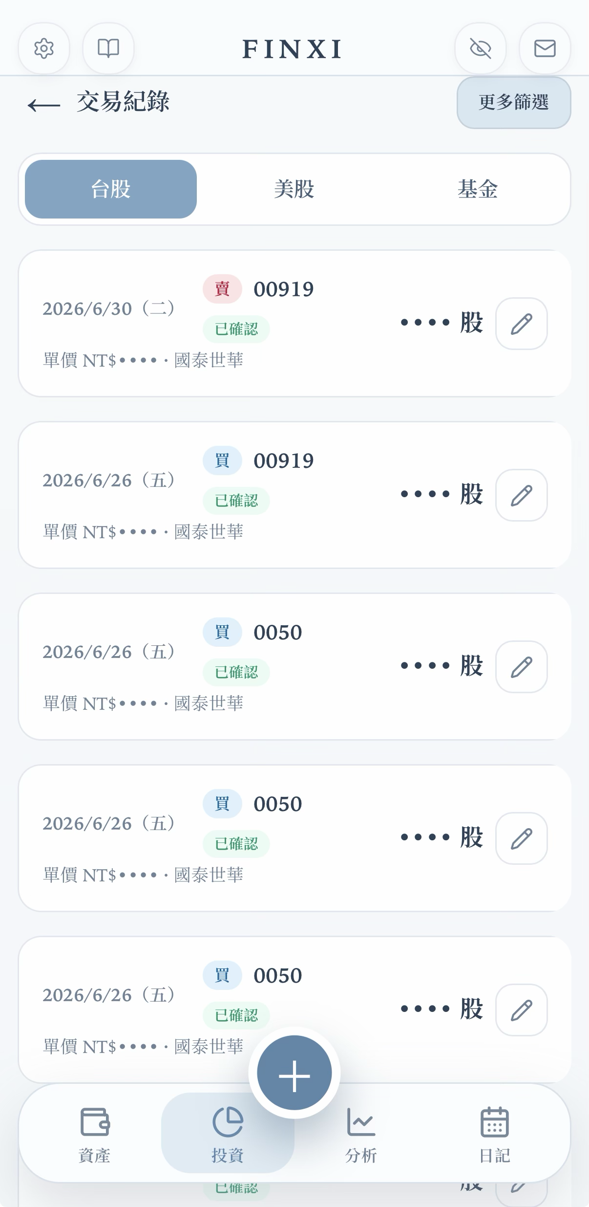 台股交易紀錄